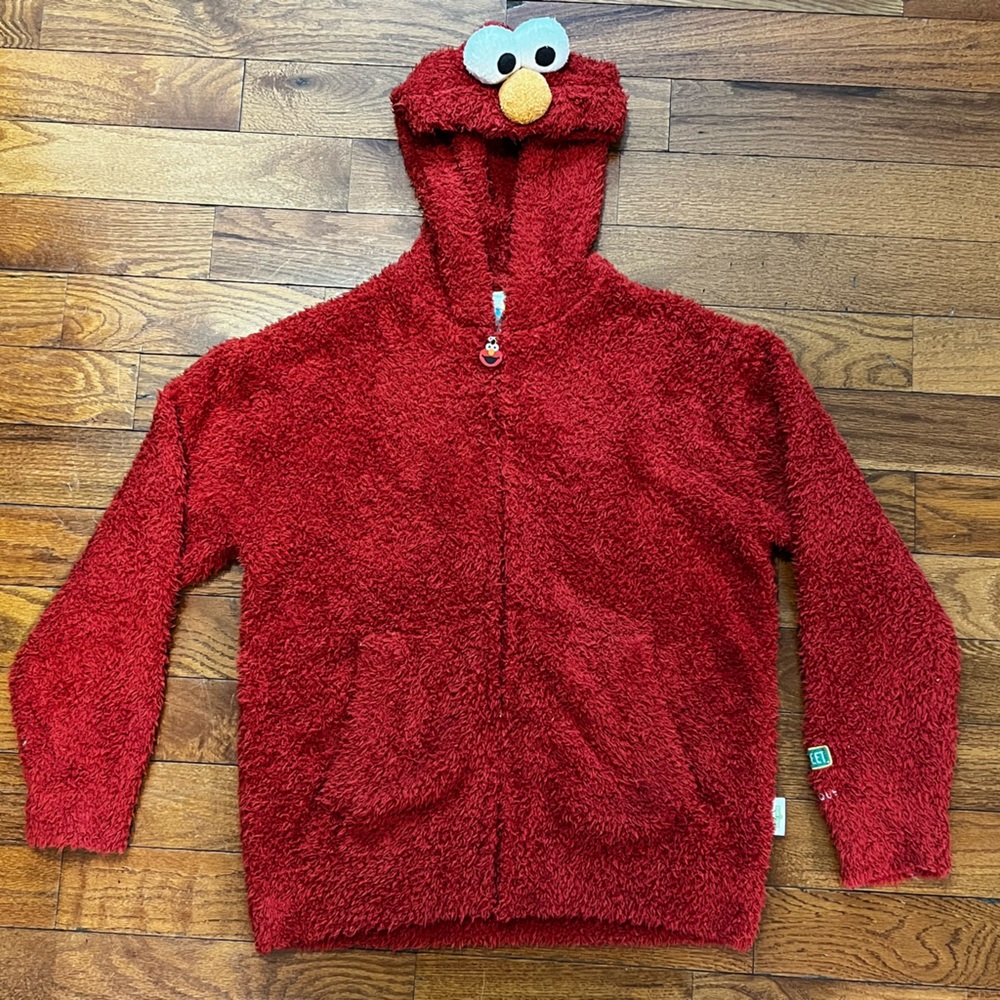 Red Fuzzy Character Hoodie